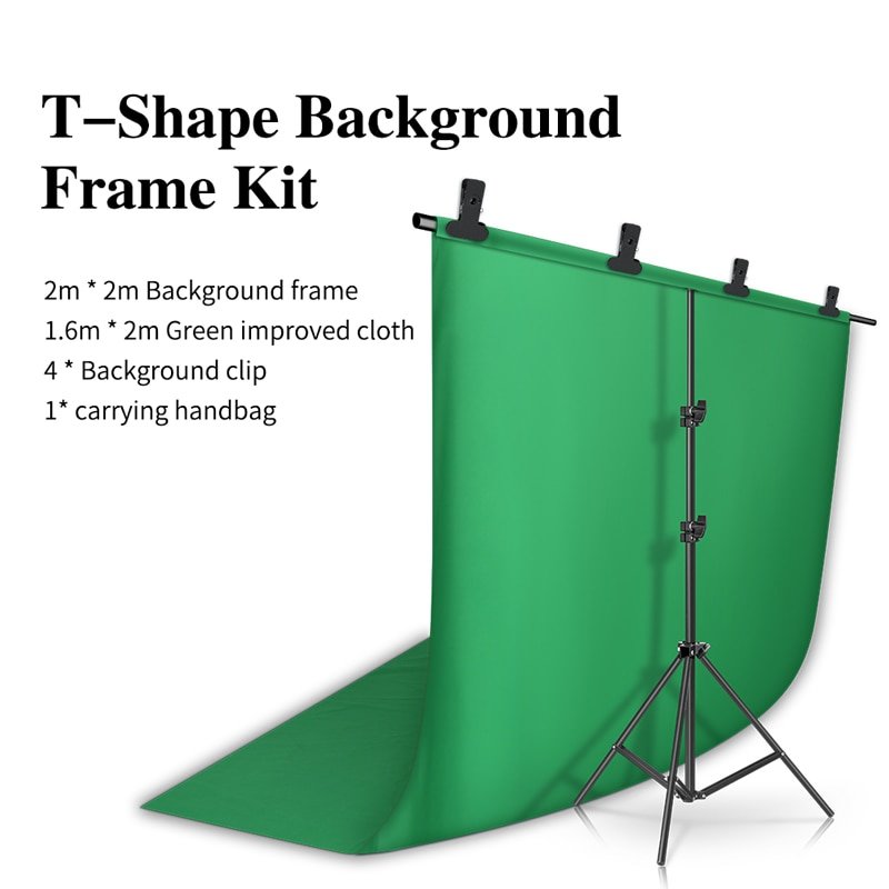 2m*2m Photography Backdrops Chromakey Support System With Stand Carry Bag Light Kits Chroma Video Polyester Cotton Photo Studio