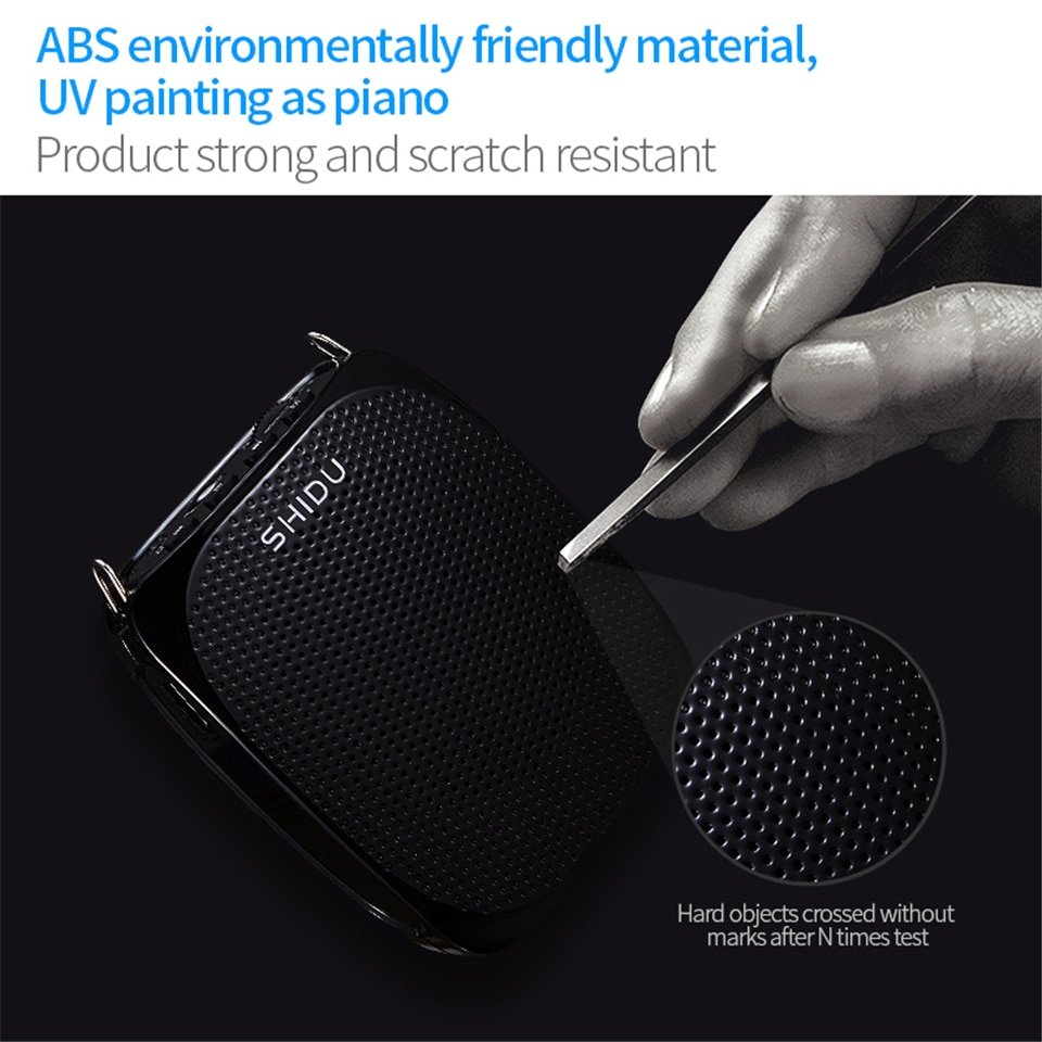 SHIDU 10W Voice Amplifier UHF Wireless Microphone Ultra Portable Mini Audio Speaker For Teachers Tourrist Yoga Instructors S615