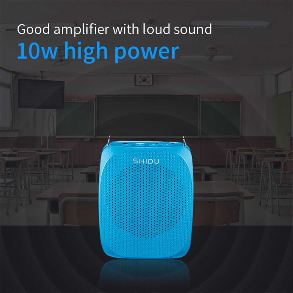 SHIDU 10W Voice Amplifier UHF Wireless Microphone Ultra Portable Mini Audio Speaker For Teachers Tourrist Yoga Instructors S615