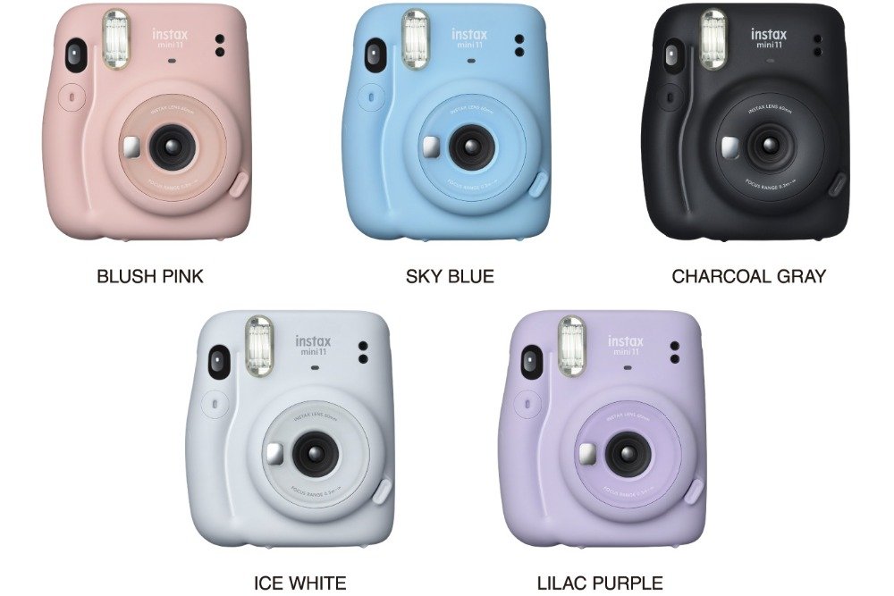 Fujifilm Instax Mini 11 Instant Camera Pink/Blue/Gray/White/Purple + 20 Sheet Instax Mini White Film Photo Paper