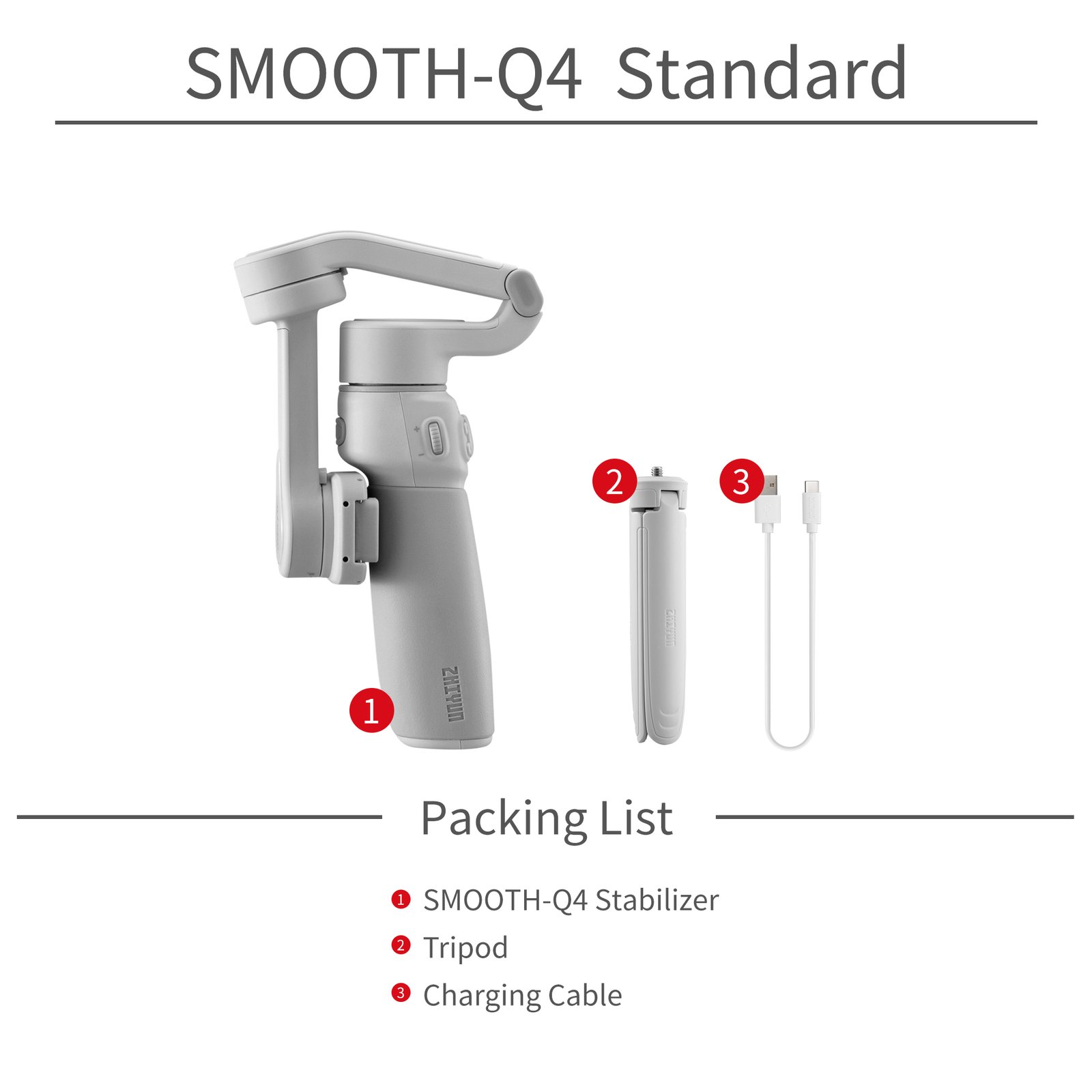 ZHIYUN Official Smooth Q4 Gimbal Smartphone 3-Axis Phone Stabilizer for iPhone 14 pro max/Xiaomi/Huawei/Samsung VS DJI OM 6