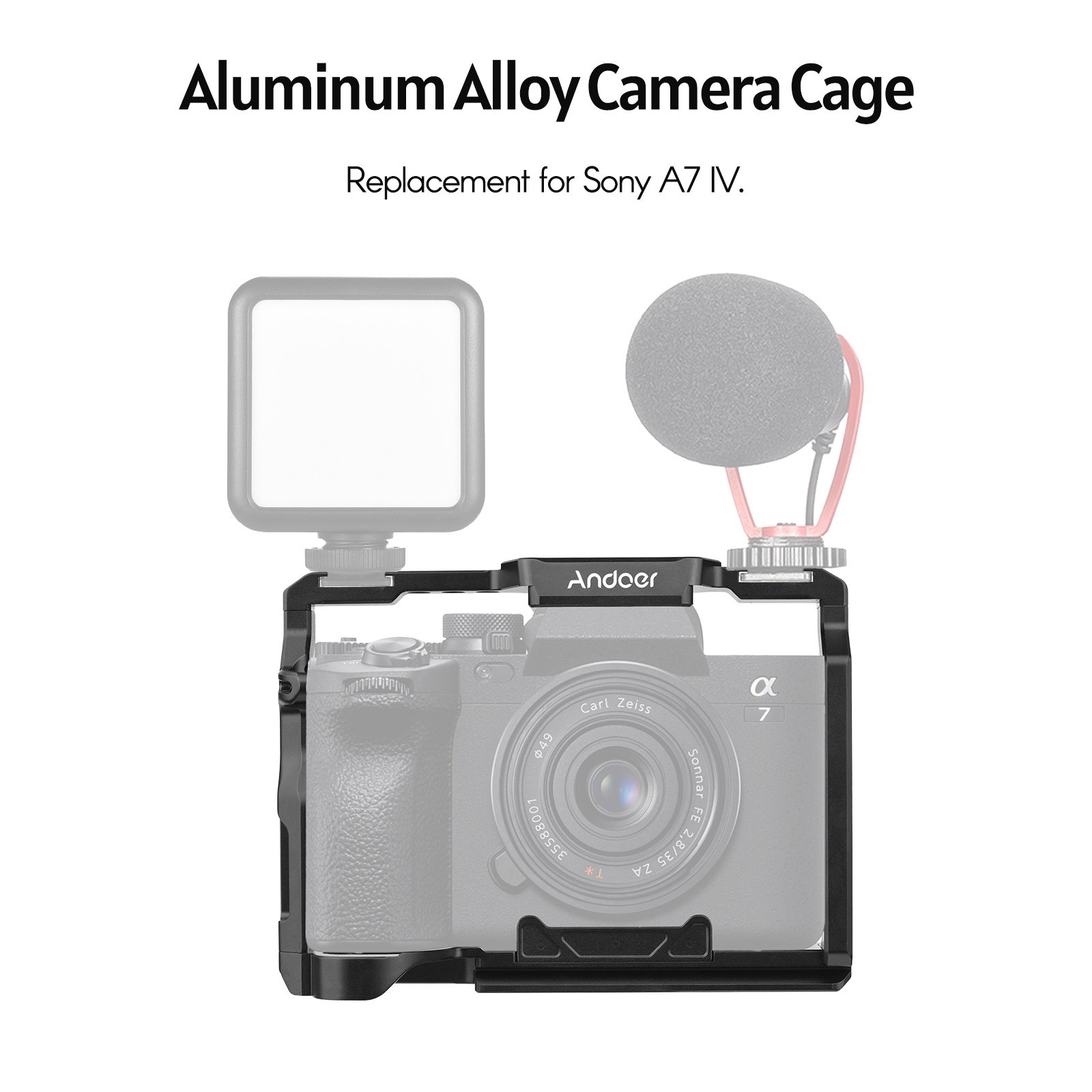 Cage de caméra en alliage d'aluminium pour Sony A7RV, pour montage sur  trépied, moniteur, plaque de cadre d'extension de photographie, accessoires  de caméra - AliExpress