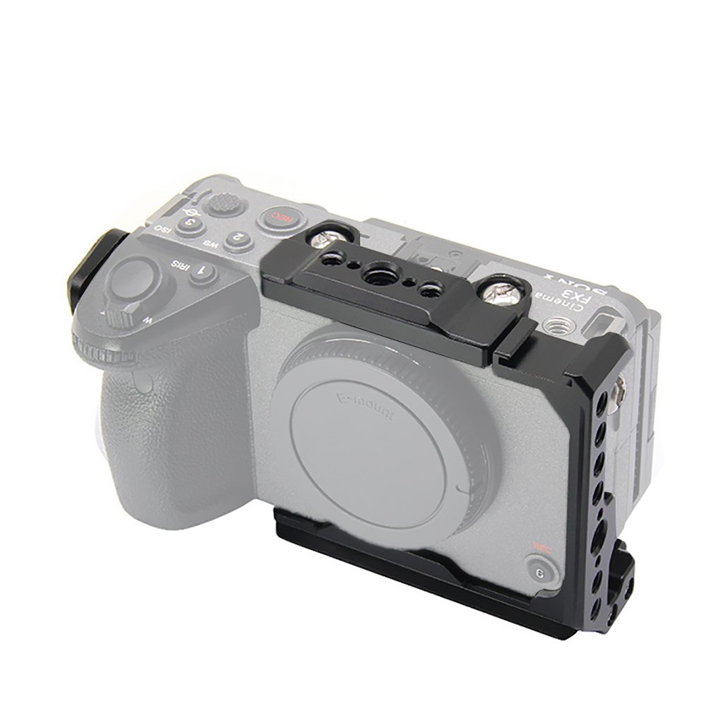 FX3 Camera Metal Cage for Sony FX30 FX3 DSLR Video Camera Protective Case with 1/4 3/8 Holes Cold Shoe NATO Rail Mount QR Plate