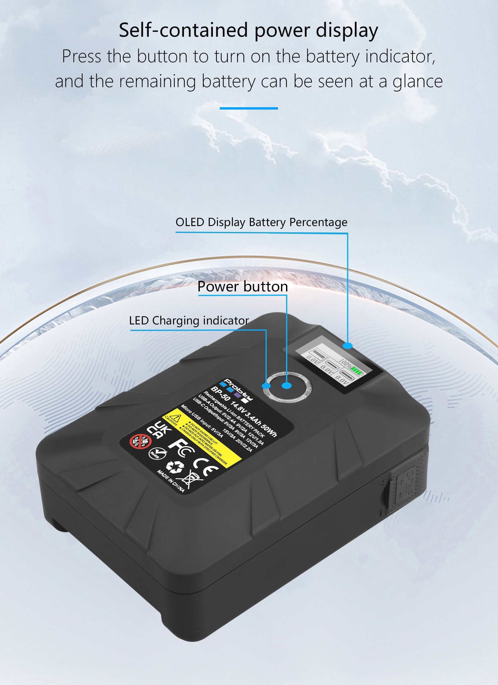 New Upgrade V Mount Battery V-Lock lithium battery for Type-C USB Micro pocket batteries for cameras smartphones laptops