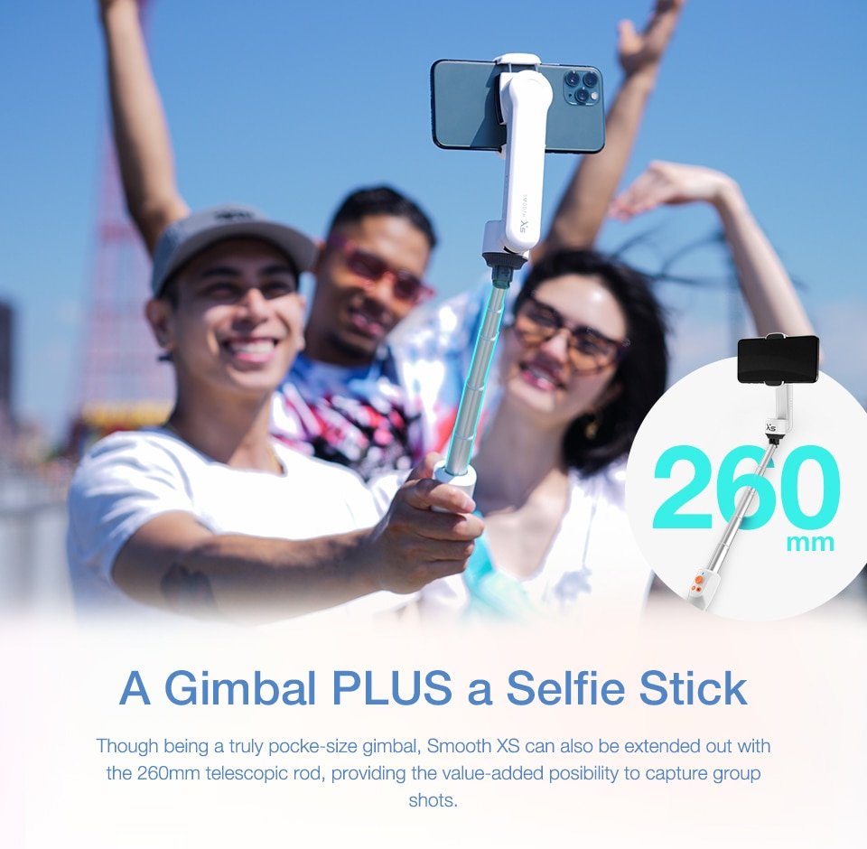 ZHIYUN SMOOTH XS Phone Gimbals Selfie Stick Handheld Stabilizer Palo Smartphones for iPhone Huawei Xiaomi Redmi Samsung