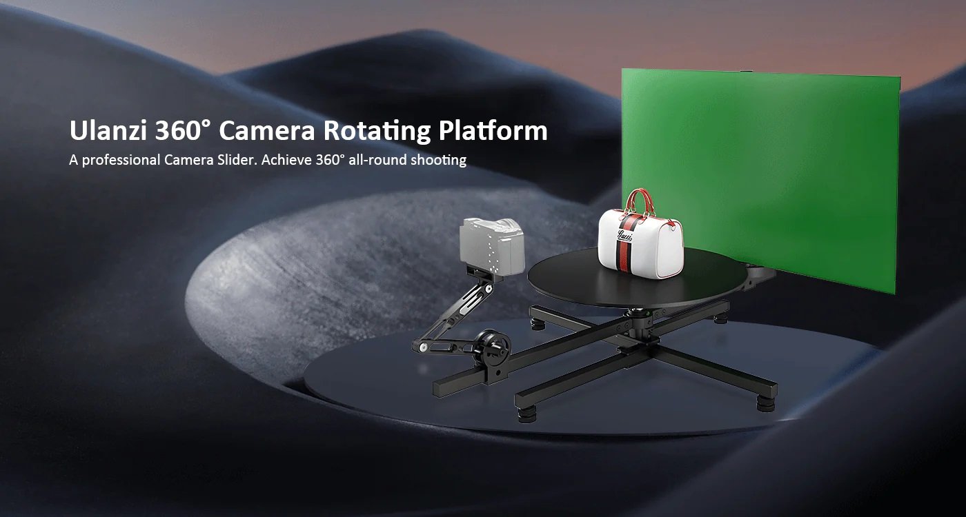 Ulanzi VRIG BH-12 360 Degrees Camera Rotating Platform Product Display Photography Table Load 3Kg 400mm diameter