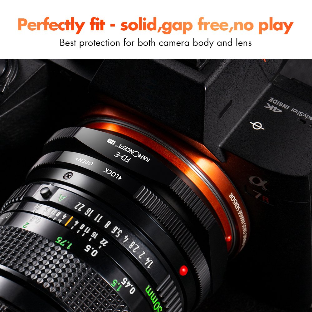 K&F Concept FD to Nex E Mount Lens Mount Adapter for Canon FD FL Mount Lens to E NEX Mount for Sony E Pro Mount Camera Adapter