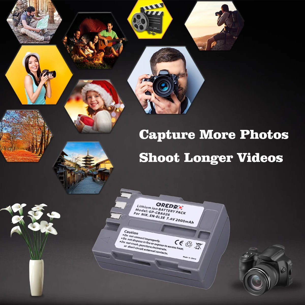 EN EL3E Battery and Dual Charger for Nikon EN-EL3E D300 D90 D80 D200 D70 D50 D800 D700 D30 D100 Camera