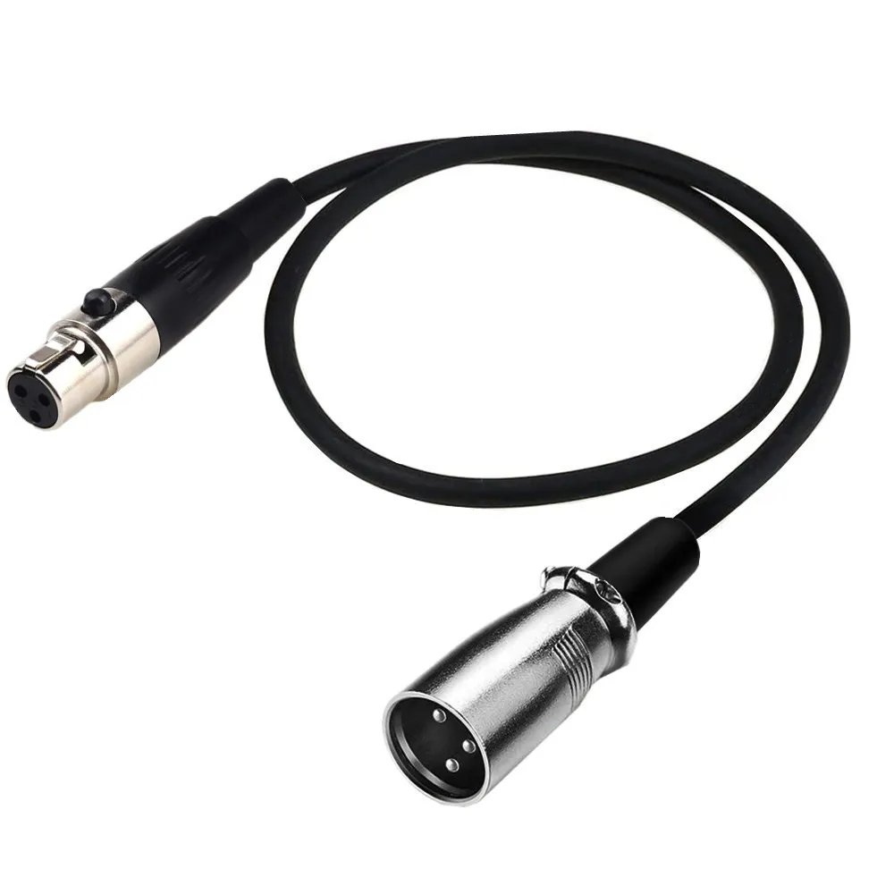 Mini XLR 3pin Male To XLR 3pin Female Audio Cable​​ Aluminum Foil Shielded Copper Audio Line Cable​​ For Microphone Cameras